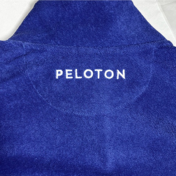 Peloton Terrycloth 1/4 Zip Pullover Cropped Oversized Swearshirt Size Small EUC - Picture 5 of 12